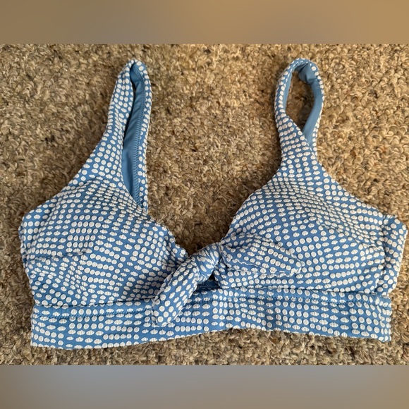 aerie Other - NWT Aerie Blue Polka Dot Tie Bikini Top
